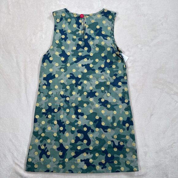 Smiling Button Girls Size 8 Green Camo Gold Polka Dot Tunic Dress New - Picture 7 of 8